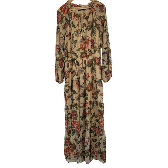 New Lauren Ralph Lauren Tiered Floral Maxi Dress Size 16 RHH10558 Long Sleeve - Picture 2 of 11